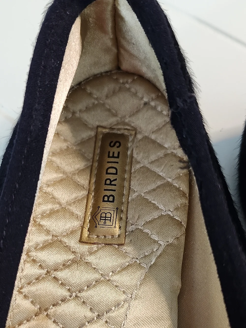 Birdies Blackbird Calf Hair Loafer Flats Smoking Slippers Size 9.5